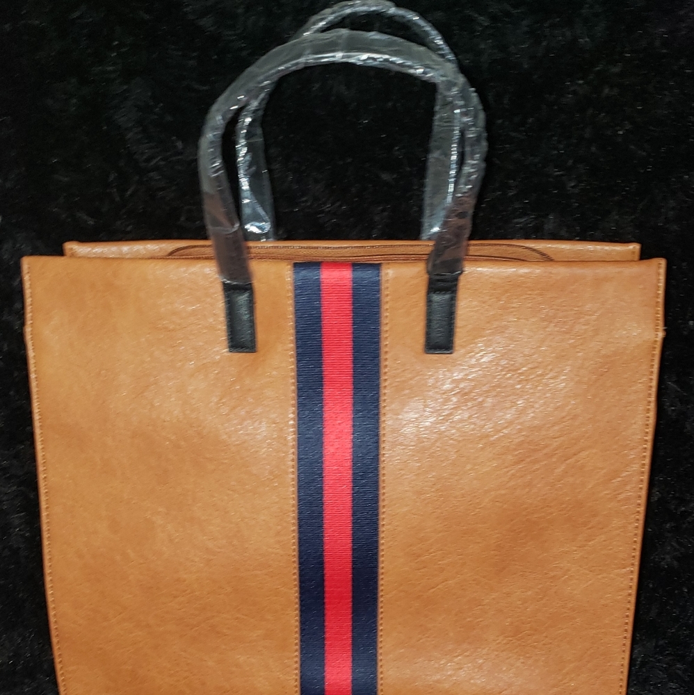 Moda Luxe tan leather shoulder bag NEW with tags